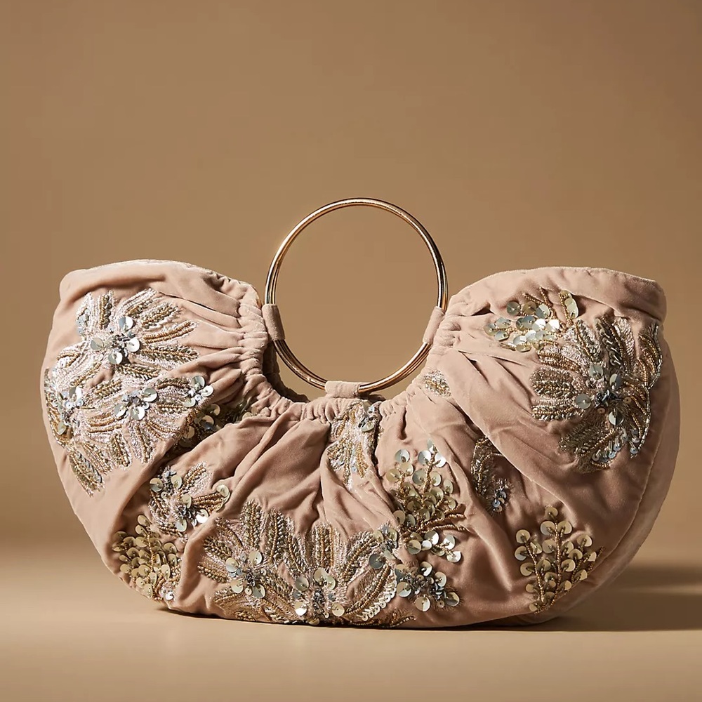 New Anthropologie Embellished Floral Satchel!!🔥🔥🔥 - Picture 1 of 14